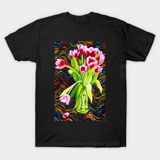 Still Life: Vase with Tulips on a Dagny Knit. T-Shirt